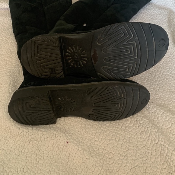 UGG Sibley Tall Over the Knee Black Suede Fur Boot 5.5 - Picture 12 of 13
